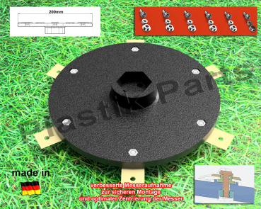 Messerscheibe 6 Klingen Messerteller für Greenworks Optimow 10 15 Mähroboter